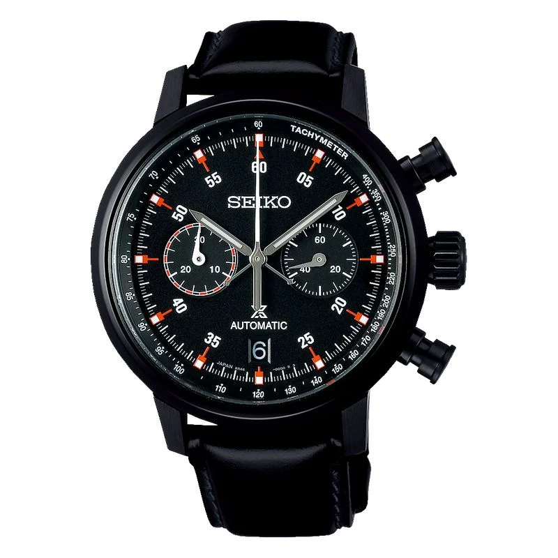 Women's Chronograph Watches with Dual Time Zones-Seiko Prospex Winter Speedtimer Mechanical Chronograph - SRQ045J1