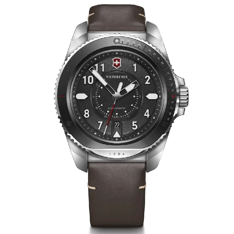 Men's Quartz Watches with Dual Time Zones-VICTORINOX, JOURNEY 1884