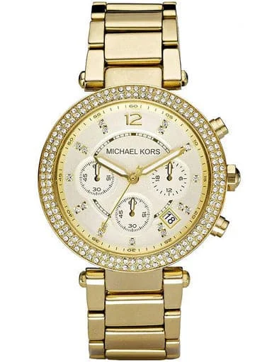 Men's Chronograph Watches for Mountain Climbing-Michael Kors Parker Analog Gold Dial Women'S Watch - Mk5354