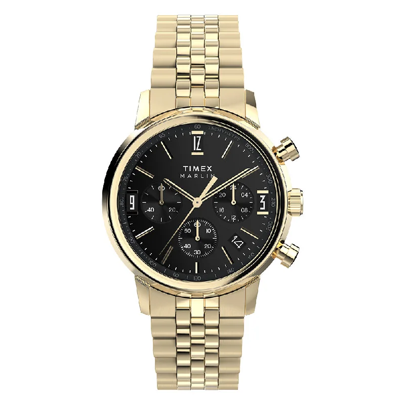 Men's Chronograph Watches for Special Occasions-Marlin Quartz  40mm Stainless Steel Band