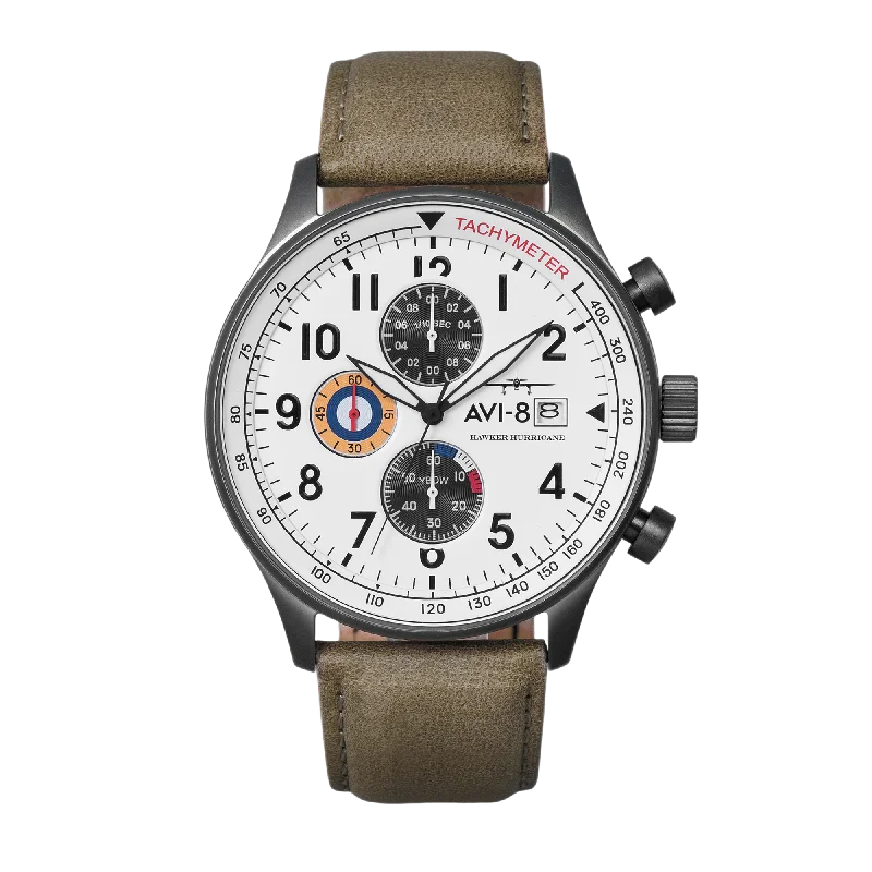 Men's Chronograph Watches for Collectors-IVORY GRAYSCALE