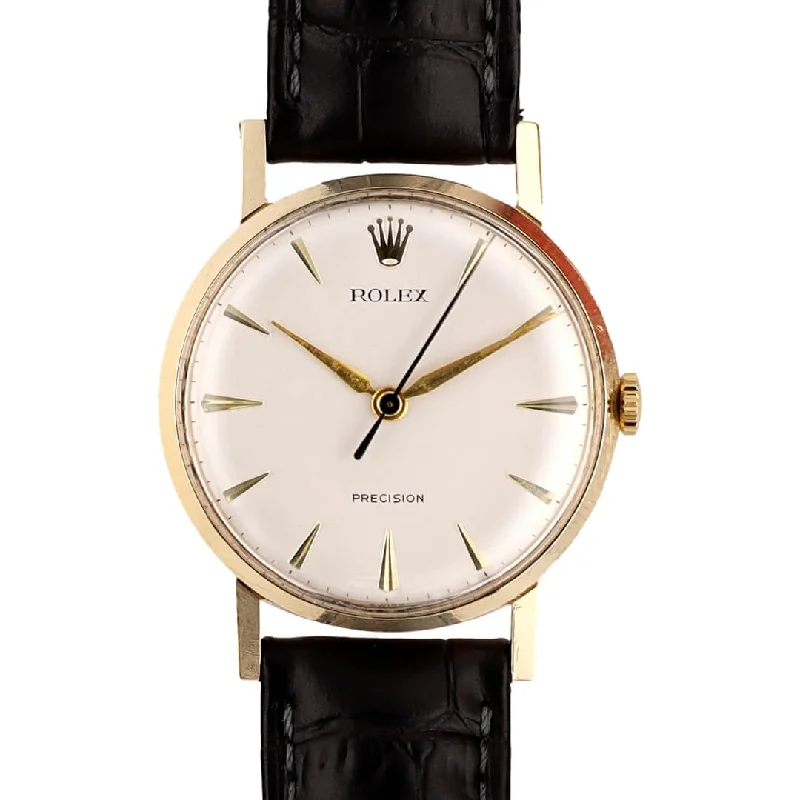 men's Rolex watches with California dial -​Rolex Precision 9k Gold Dress Watch – Dennison Case (Circa 1962)