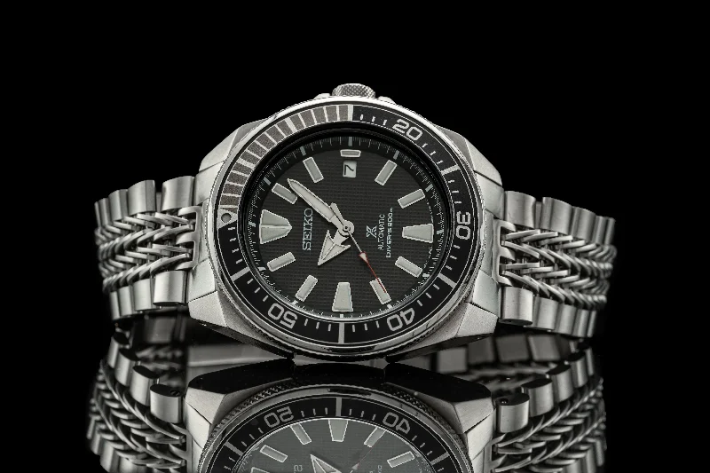 Men's Seiko Hybrid Watches-Razor-Wire 2.0 Bracelet (Seiko Samurai)
