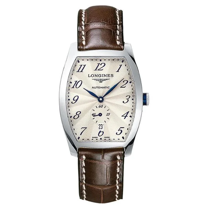 Women's Pilot Watches with Personalized Style Inspiration-Longines Evidenza Silver Flinque Dial Men 33.1mm
