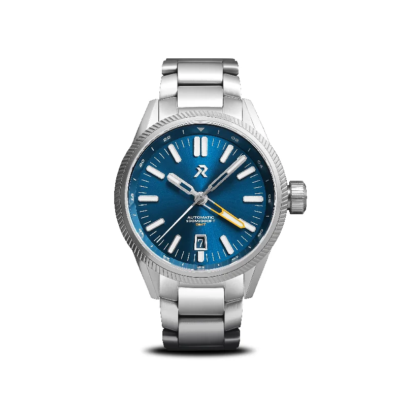 Pilot Watches for Men with GMT Feature-Fortitude GMT-S - Sapphire Sunburst