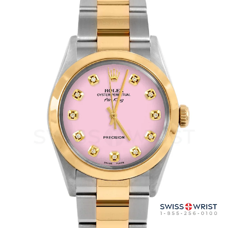 Why invest in a Rolex Daytona men's chronograph timepiece -Rolex Air King 34mm | 5500-TT-PNK-DIA-AM-SMT-OYS