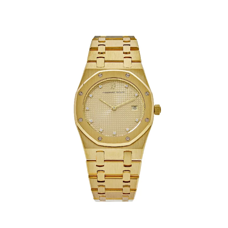 Men's Audemars Piguet Minimalist Design Watches-Audemars Piguet Royal Oak 56175BA Vintage Yellow Gold Champagne Dial