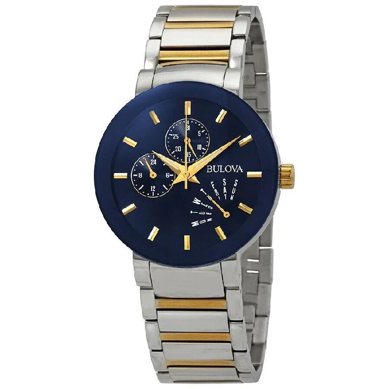 Men's Chronograph Watches for Travelers-Bulova Men's 98C123 Modern Two-Tone Stainless Steel Watch