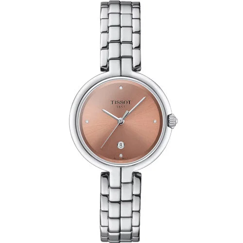Women's Heritage Watches with Pilot's Watch Design-Tissot T-Lady Pink Dial Women 30mm
