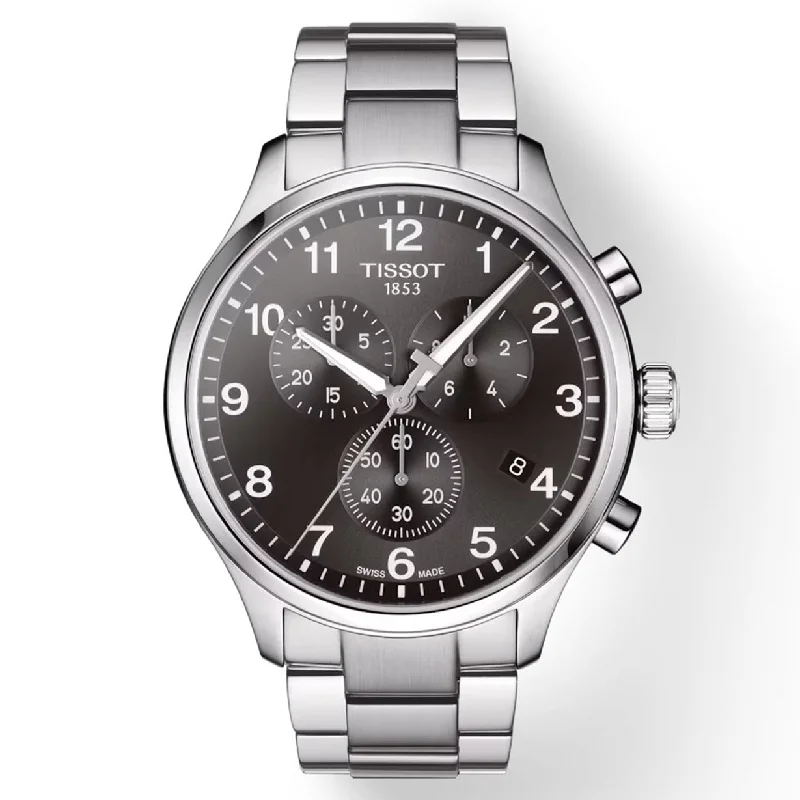 Women's Heritage Watches with Personalized Engraving-Tissot T-Sport Black Dial Men 45mm
