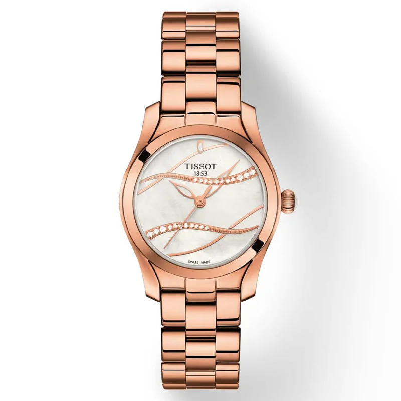 Women's Heritage Watches with Classic Design-Tissot T-Lady White Mother-Of-Pearl Dial Women 30mm