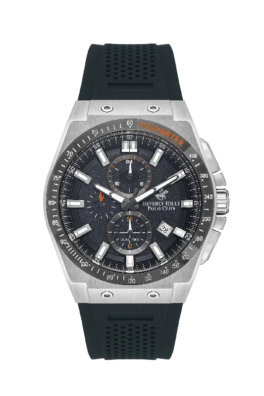 Men's Chronograph Watches for Fitness Tracking-BEVERLY HILLS POLO CLUB Men's Multi Function Green Dial Watch – BP3541X.399