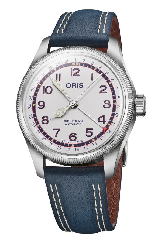 Men's Party Wear Dress Watches for Nightlife Events-Oris Big Crown Pointer Date Hank Aaron Limited Edition 01 754 7785 4081-Set