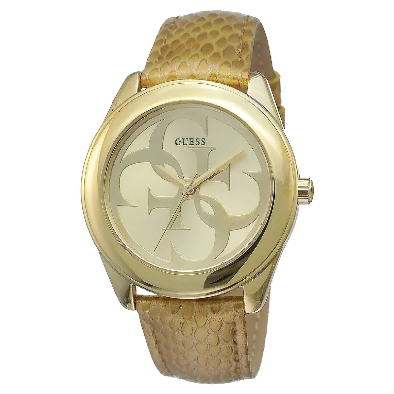 Women's Pilot Watches for Birthday Gifts-Guess G-Twist Gold Dial Women 40mm