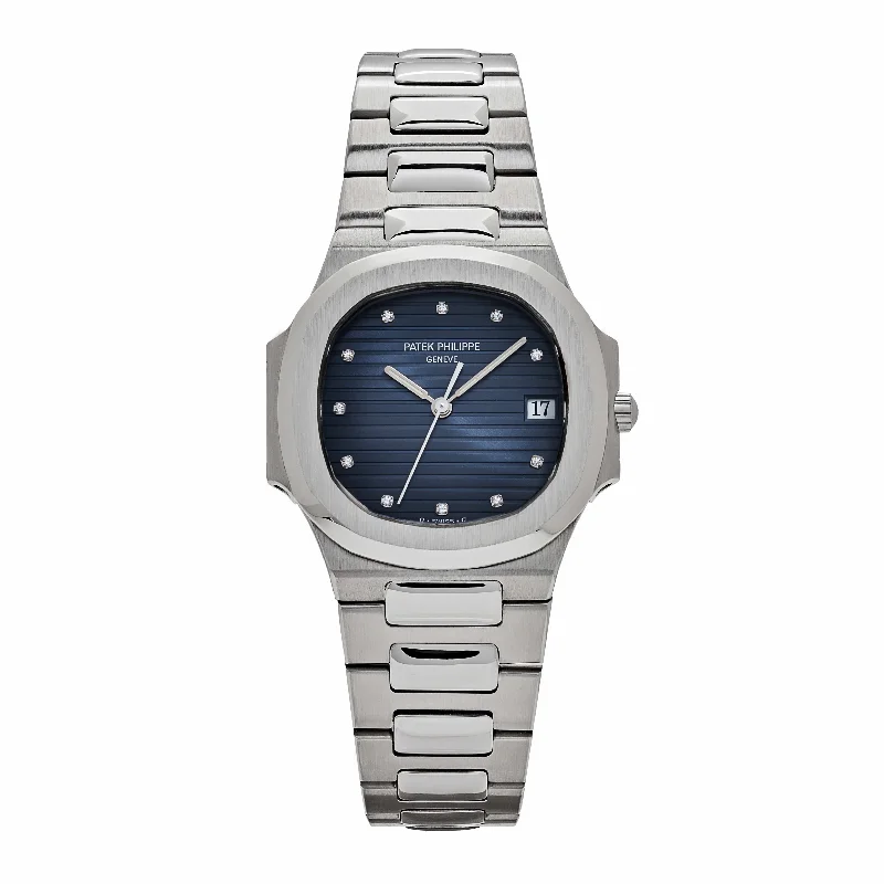 Men's Patek Philippe Watches for Orienteering-Patek Philippe Nautilus 3900/1A 'Ladies' Quartz Stainless Steel Blue Dial