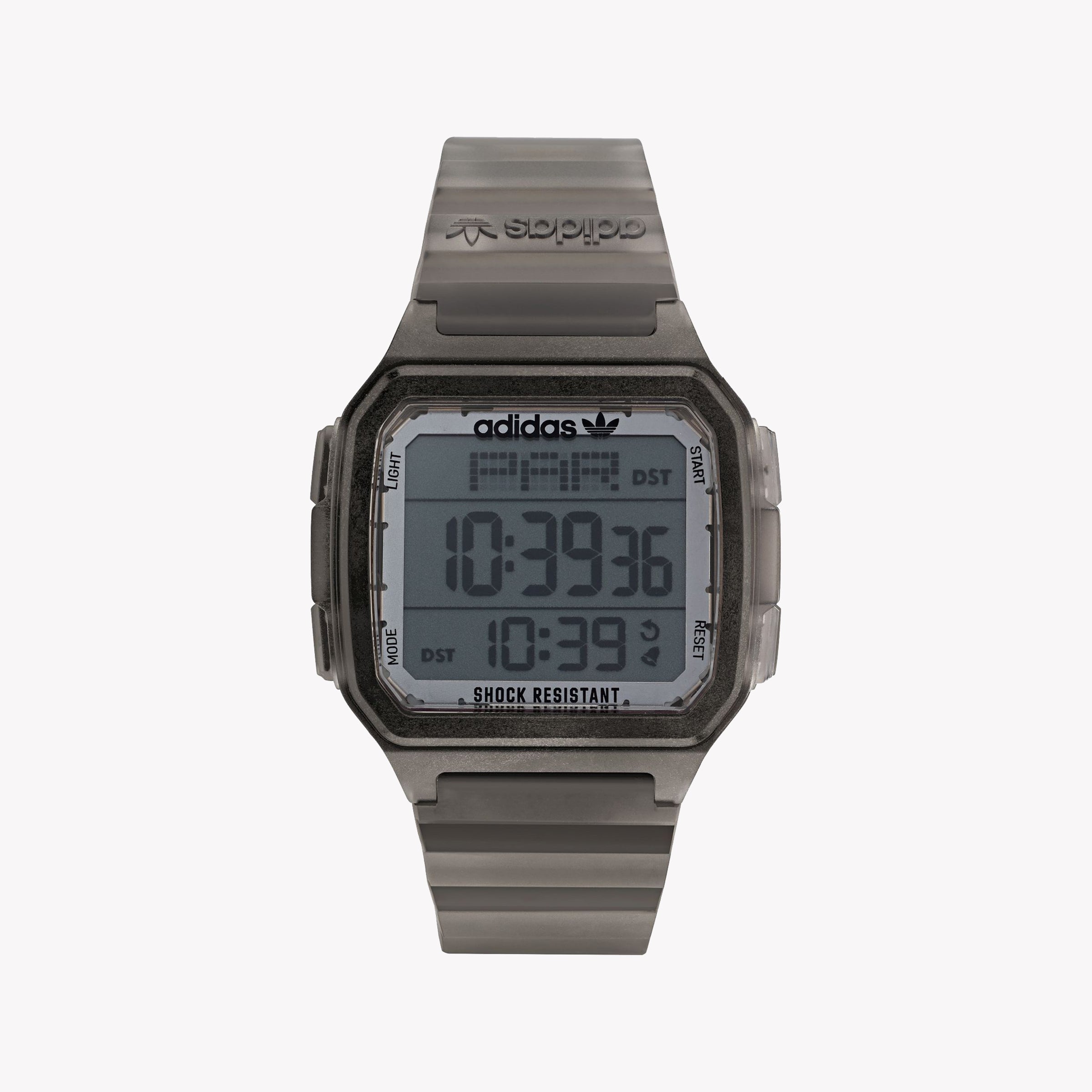 Men's Digital Watches with Hygrometer Feature-ADIDAS Men's Grey Rubber Digital Watch | AOST22050