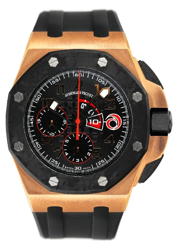 Men's Audemars Piguet Mechanical Movement Style Watches-Audemars Piguet Royal Oak Offshore 26062OR Alinghi Team Mens Watch Box Papers