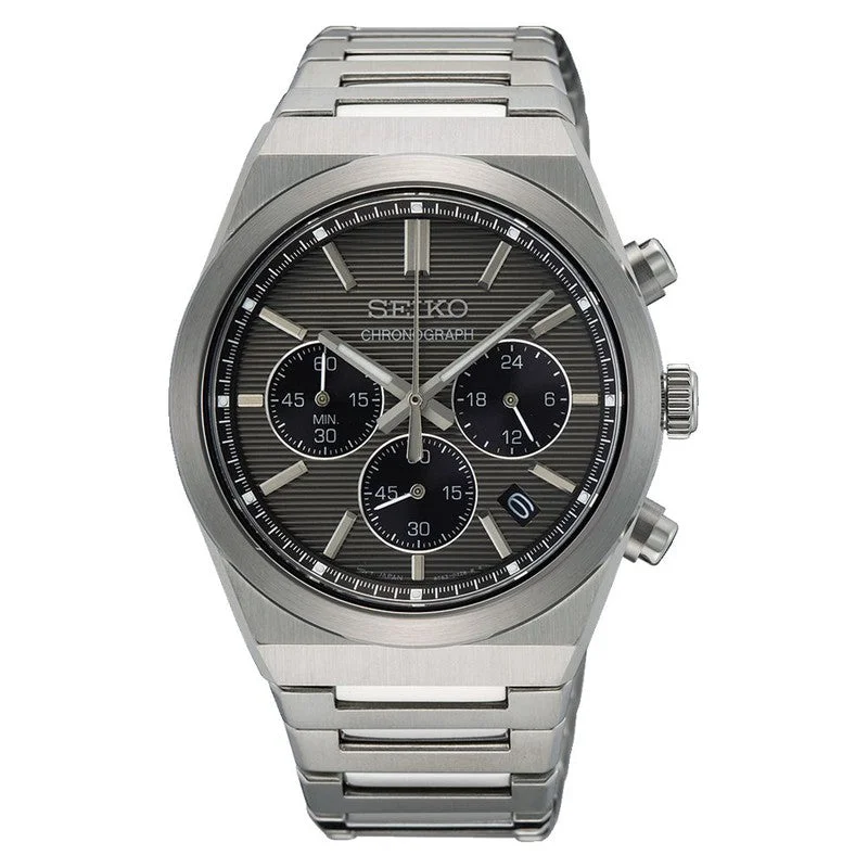 Women's Chronograph Watches for Military Personnel-Seiko Conceptual Chronograph Watch - SSB455P1