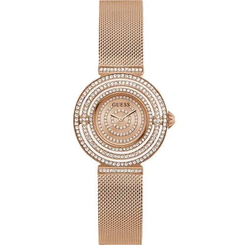 Women's Pilot Watches for Travelers-Guess Dream Rose Gold Dial Women 32mm GW0550L3