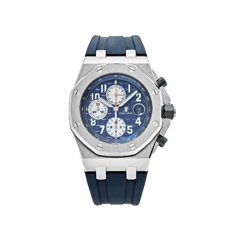Men's Audemars Piguet Small Size Watches-Audemars Piguet Royal Oak Offshore 26470ST.OO.A027CA.01 Chronograph Stainless Steel Blue Dial