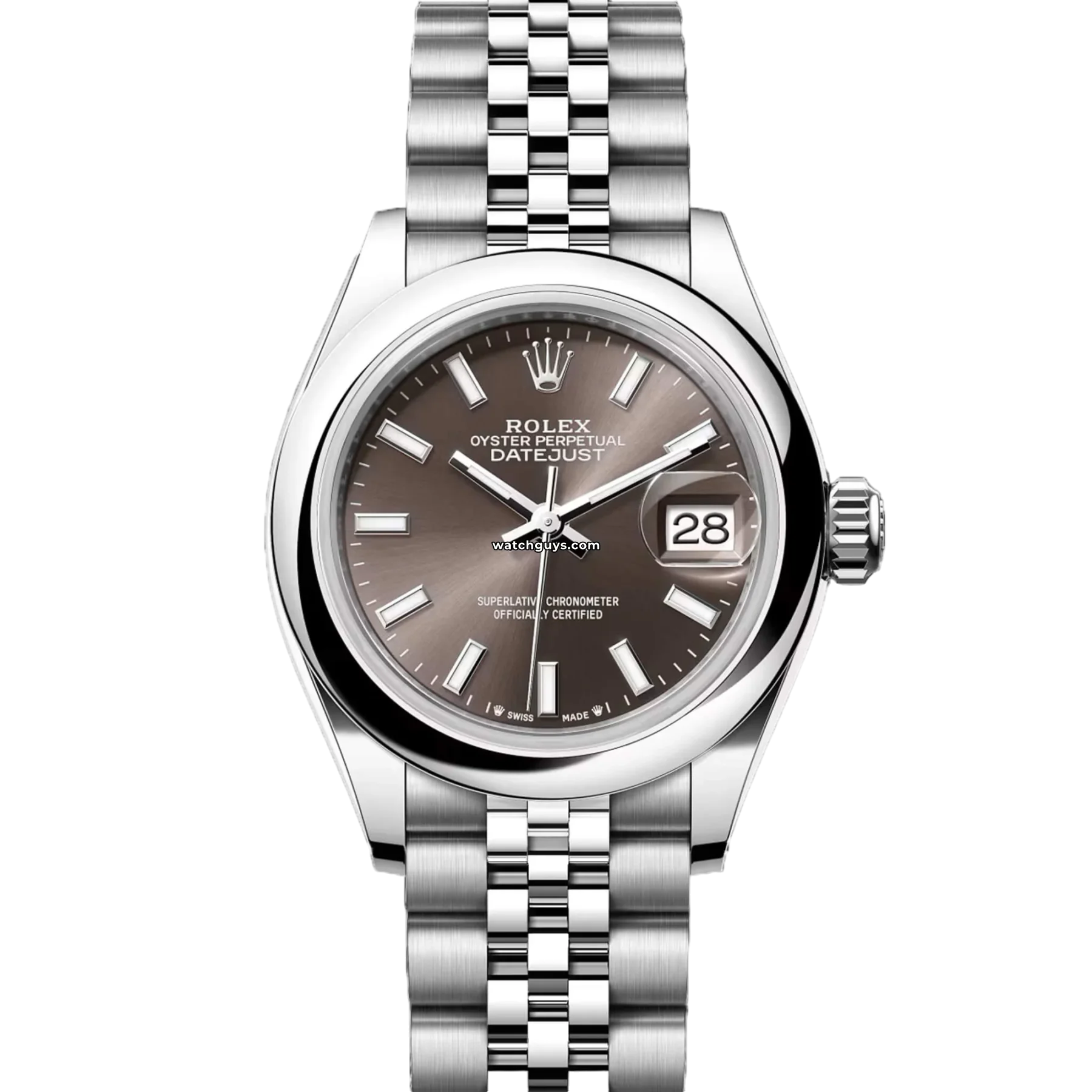 Women's Rolex High-End Style Watches-Rolex Datejust 279160 Rhodium Index Jubilee 28mm