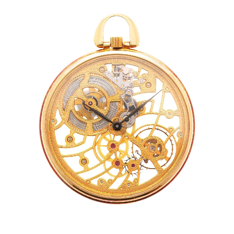 Men's Audemars Piguet Thin Case Style Watches-Audemars Piguet Yellow Gold Skeletonized Pocket Watch