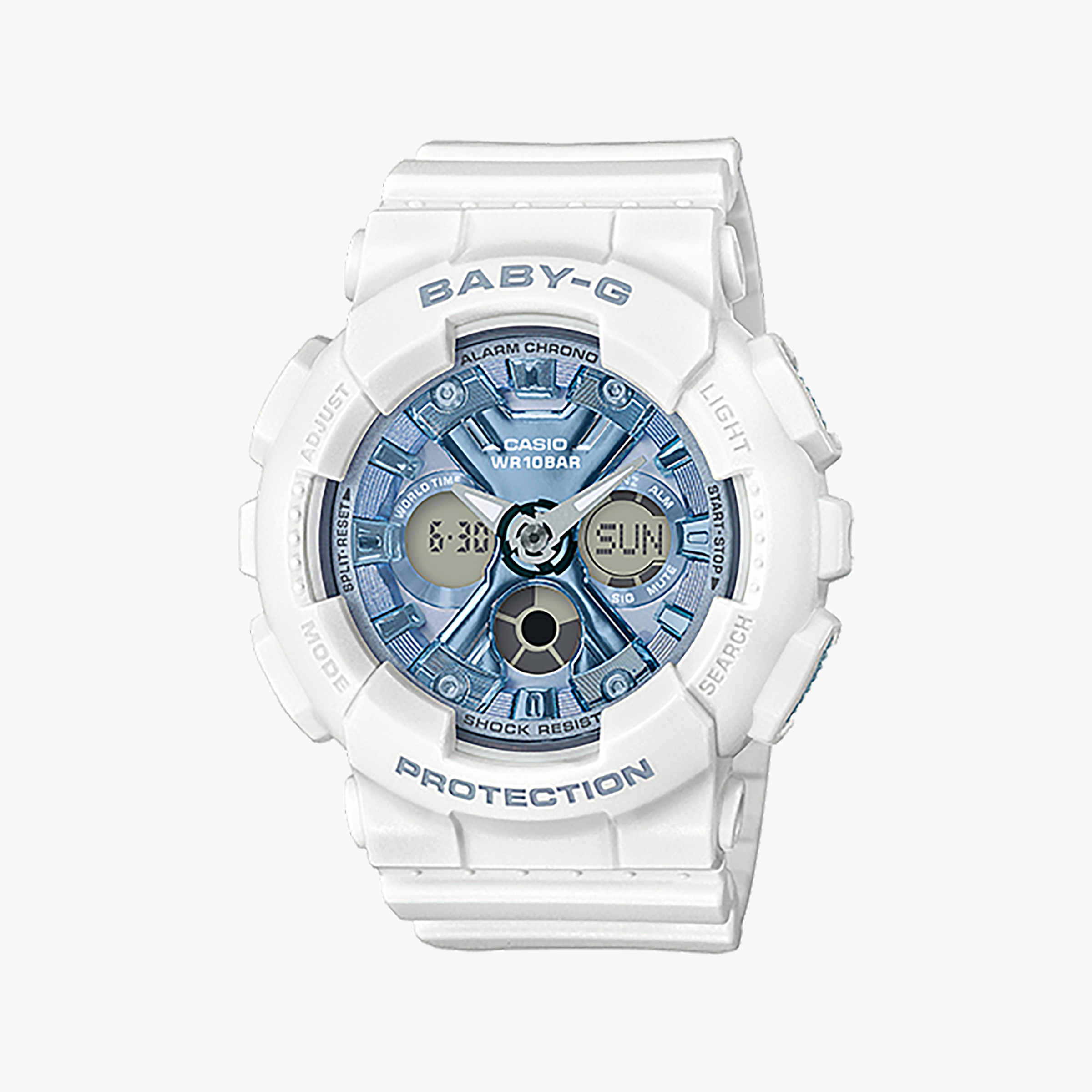 Men's Digital Watches for Orienteering-BA-130-7A2DR BABY-G Women's White Resin Watch, Digital Dial | BA-130-7A2DR