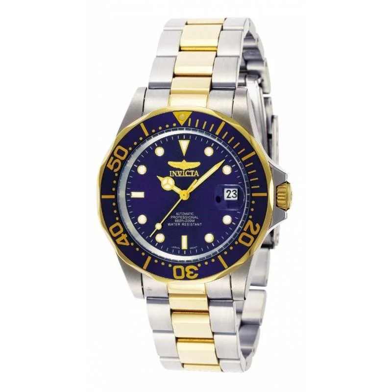 Men's Chronograph Watches for Mountain Climbing-Invicta Men's 8928 Pro Diver Mako Automatic Gold-Tone and Silver Stainless Steel Watch