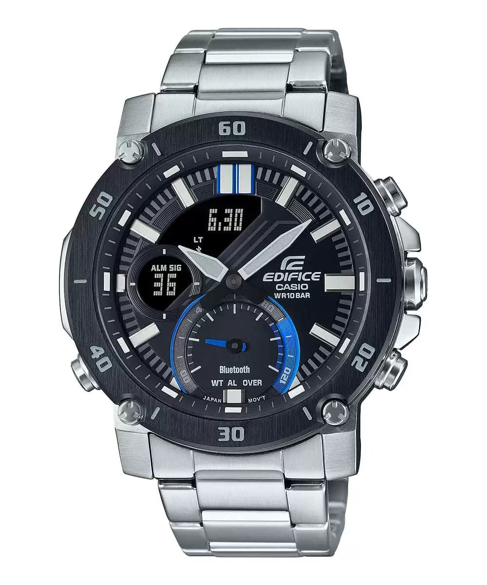 Men's Chronograph Watches for Technological Innovation-Casio Ecb-20Db-1Adf(Ex525) Bluetooth Connect Men'S Watch