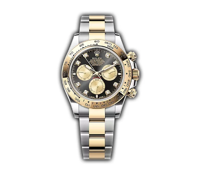 men's Rolex watches with tourbillon -40mm Steel and Yellow Gold Black Diamond Dial Caliber 4131 men's Rolex watches with tourbillon -40mm Steel and Yellow Gold Black Diamond Dial Caliber 4131