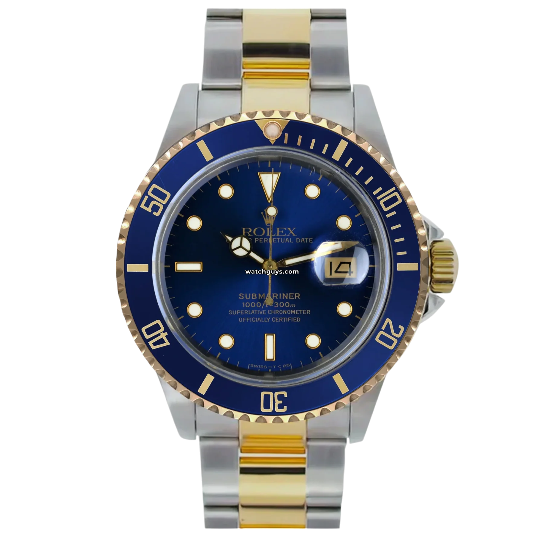 Women's Rolex Office Wear Watches-Rolex Submariner 16803 Blue Dial