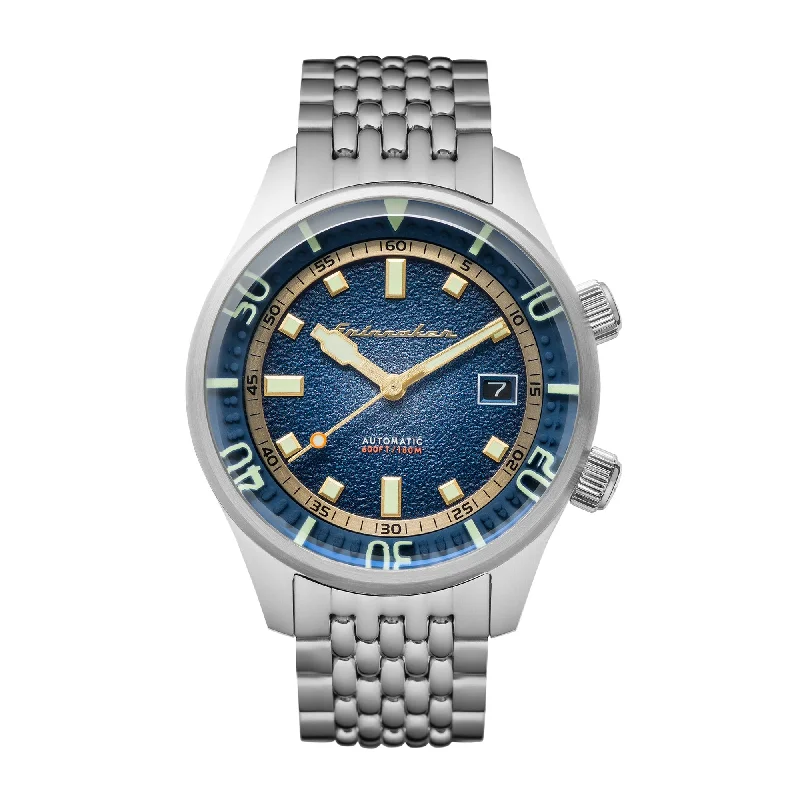 Men's Local Brand Design Dress Watches for Community Support-Spinnaker Men's Blue Bradner Watch SP-5062-22