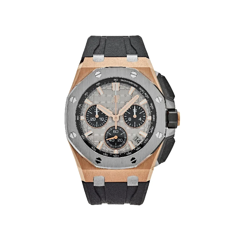 Men's Audemars Piguet Night Out Style Watches-Audemars Piguet Royal Oak Offshore 26420OI.OO.A015VE.01 Chronograph Rose Gold Grey Dial
