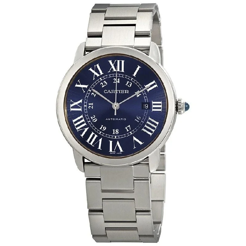 Men's Chronograph Watches with Altimeter Calibration-Cartier Men's WSRN0023 Ronde Solo Stainless Steel Watch