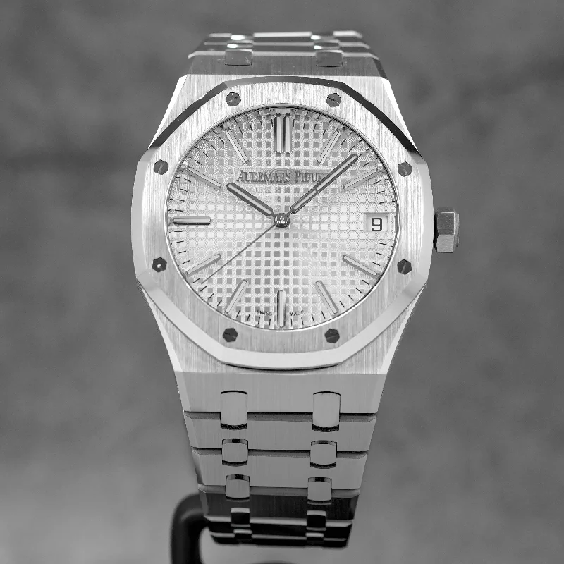 Men's Audemars Piguet Party Wear Watches-ROYAL OAK 41MM 15510 SILVER DIAL (2023)