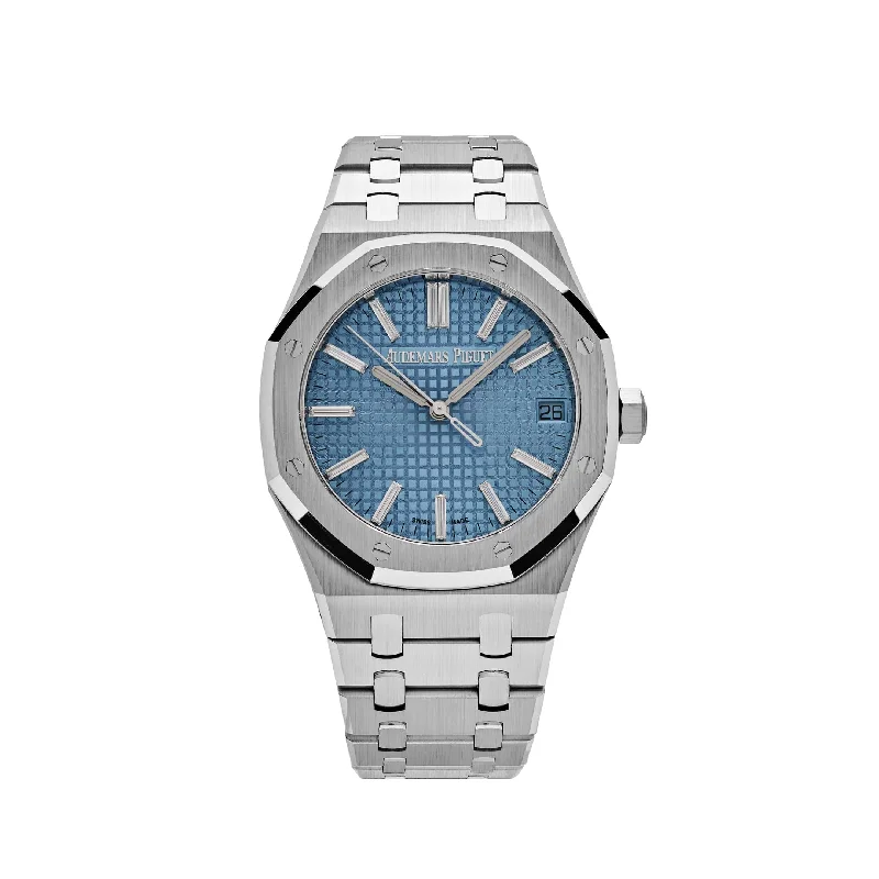 Men's Audemars Piguet Fashionable Style Watches-Audemars Piguet Royal Oak Selfwinding 15510BC.OO.1320BC.01 White Gold Blue Dial Limited Edition