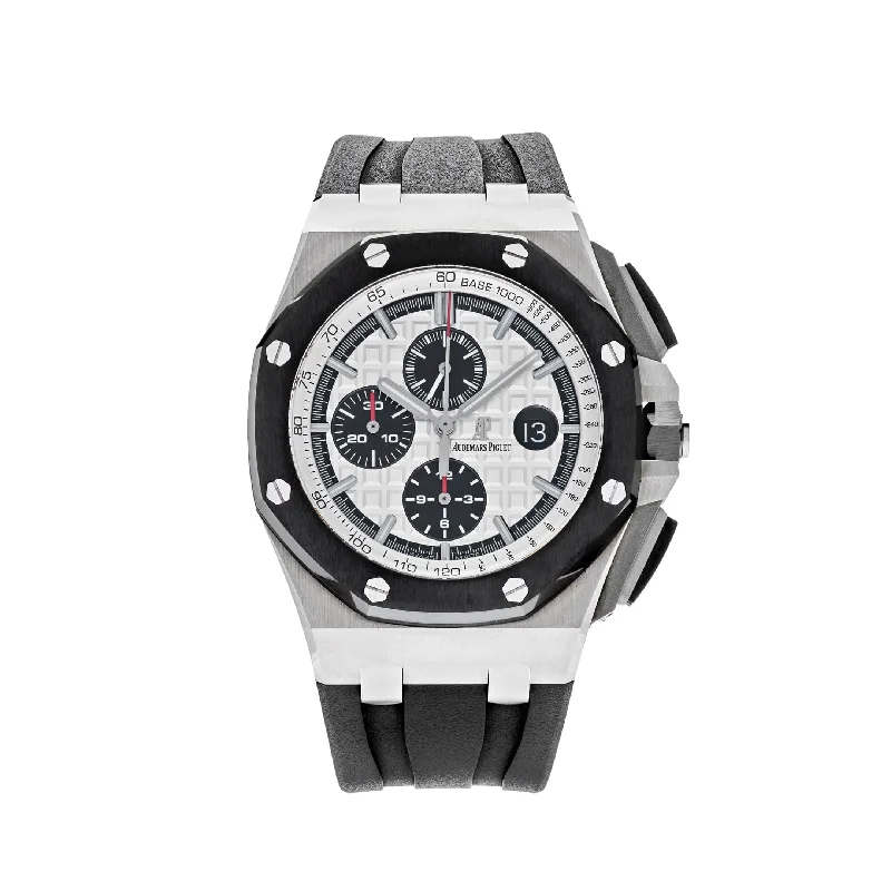 Men's Audemars Piguet Rectangular Case Watches-Audemars Piguet Royal Oak Offshore 26400SO.OO.A002CA.01 Chronograph Steel Silver Dial