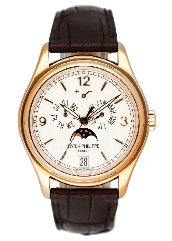 Men's Patek Philippe Watches for Navigation Instruments-Patek Philippe Complications 5146R Annual Calendar Mens Watch Box Papers