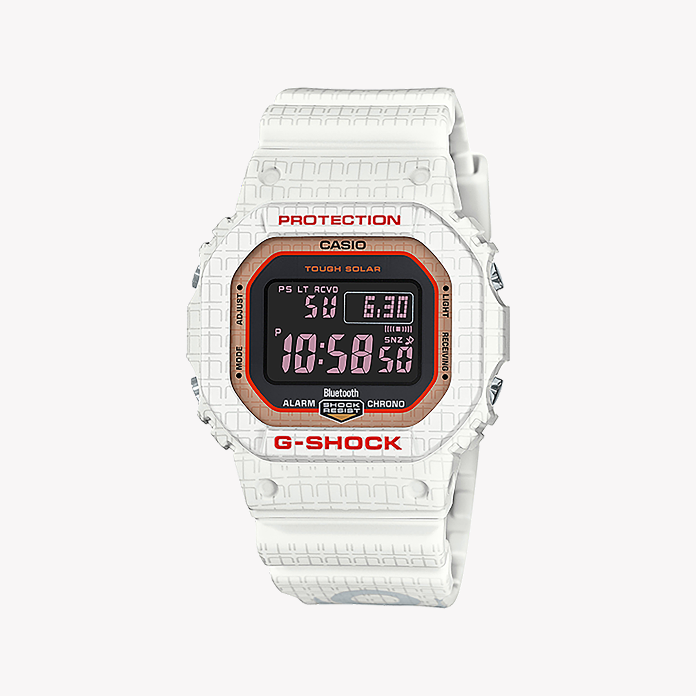 Men's Digital Watches with Smart Features-G-SHOCK Men's White Resin Watch, Digital Dial | GW-B5600SGZ-7DR