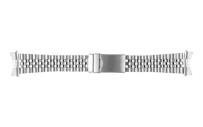 men's Rolex watches with baguette-cut diamond bezel -​Hadley-Roma Men's Stainless Steel Rolex Jubilee® Style Metal Bracelet Watch Band