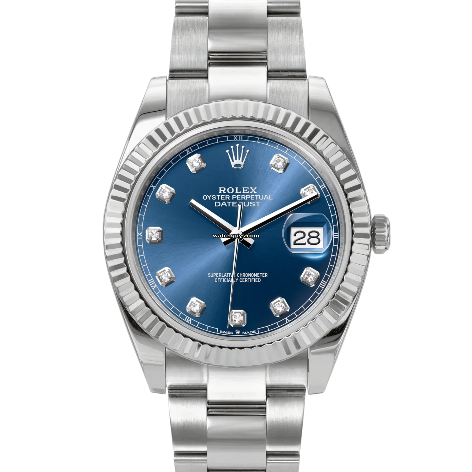 Women's Rolex Spring Style Watches-Rolex Datejust 126334 Blue Diamond