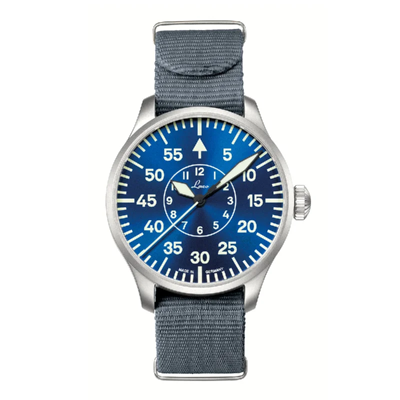 Men's Military Watches for Historical Reenactments-Pilot Basic Aachen Blaue Stunde 42 862101