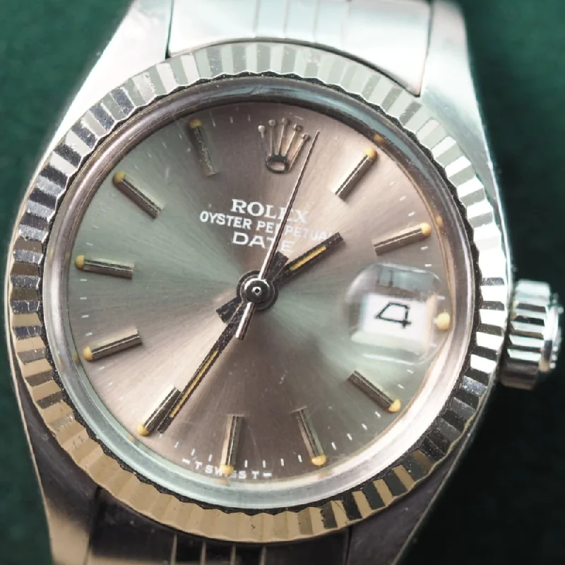 Women's Rolex Unique Shape Style Watches-Rolex Oyster Perpetual Lady Date 6917 (1982)