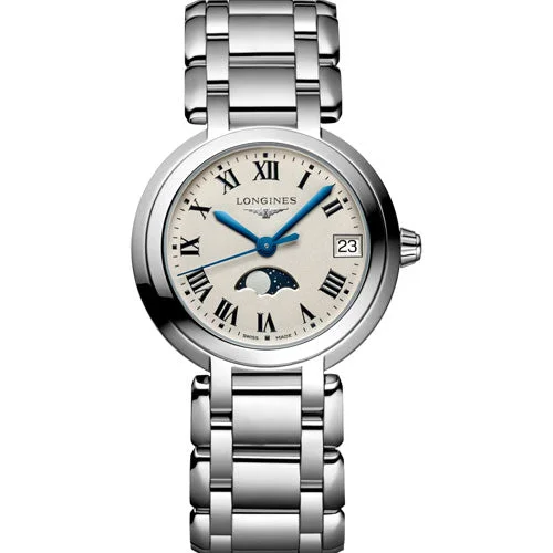 Women's Pilot Watches with Quartz Movement-Longines Primaluna Silver dial Women 30.50mm
