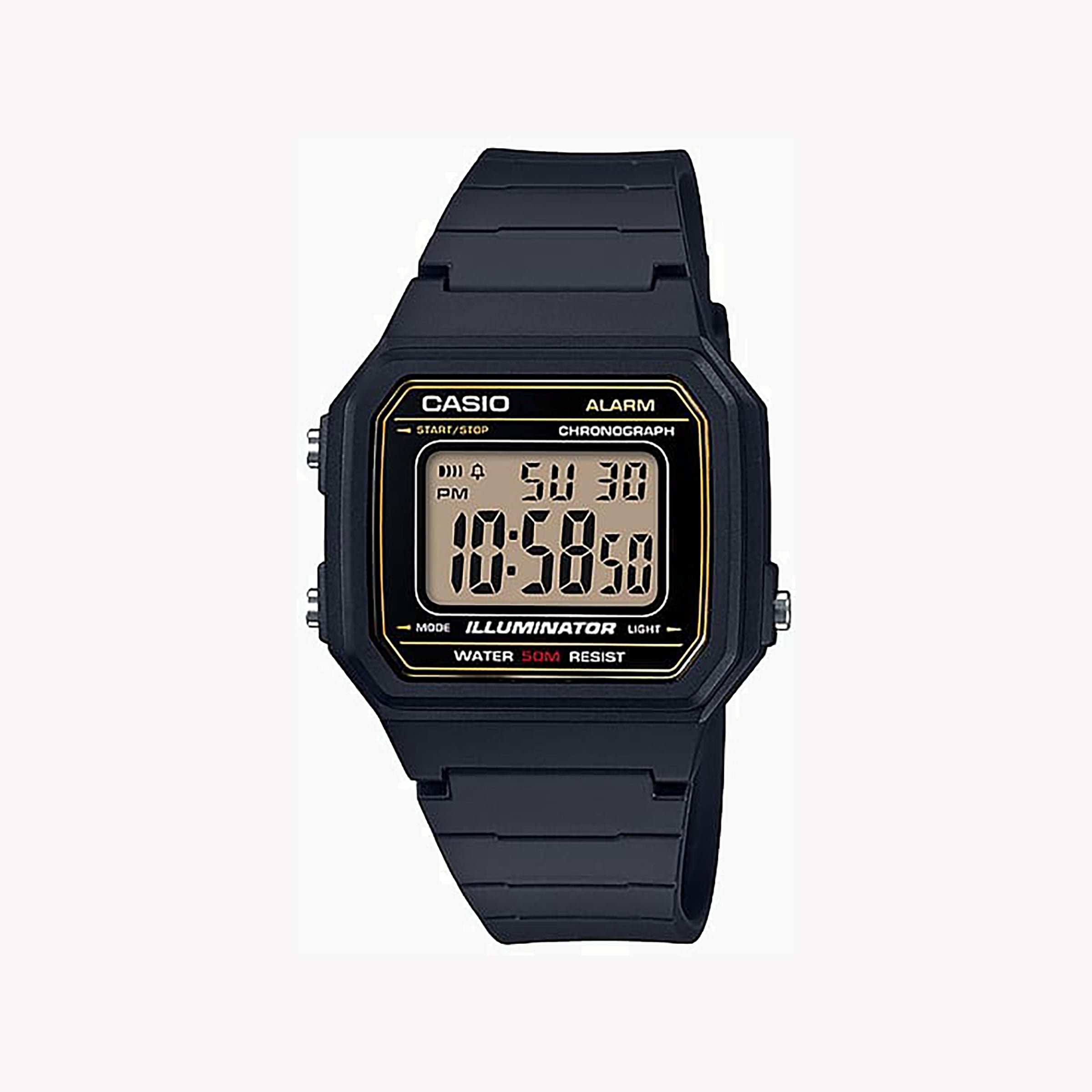 Men's Digital Watches for Collectors-CASIO W-217H-9AVDF ADVENTURE READY - SPORTY BLACK RESIN MEN'S WATCH WITH FUNCTIONAL FEATURES