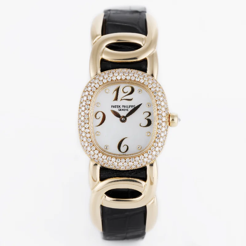 Men's Patek Philippe Watches for Pilots-Patek Philippe Golden Ellipse | REF. 4831J | White Mother of Pearl Dial | Diamond Bezel | 18k Yellow Gold | 23mm | 2000's