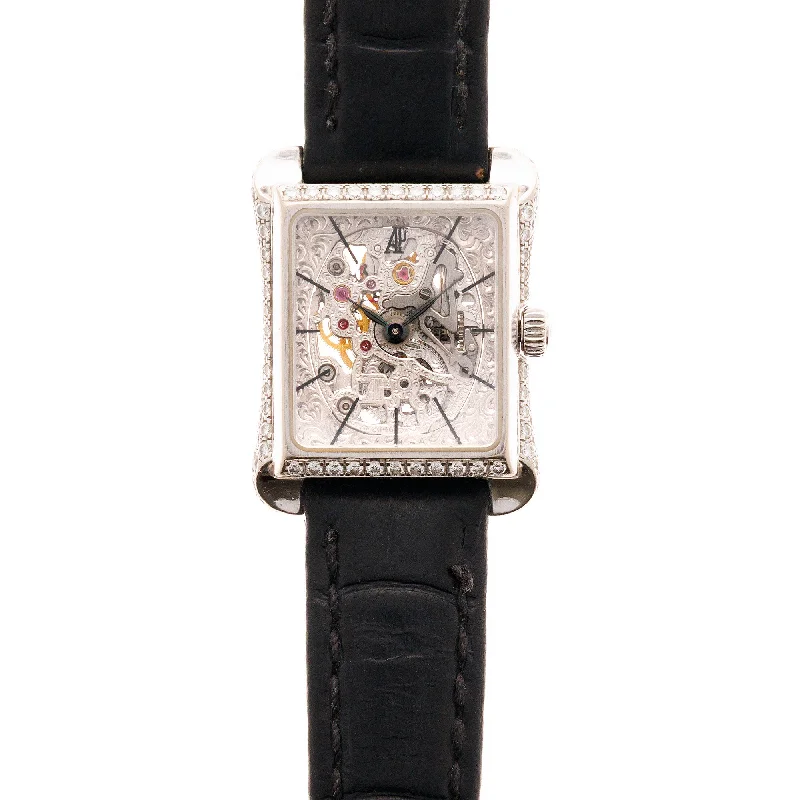 Men's Audemars Piguet Night Out Design Watches-Audemars Piguet White Gold Skeleton Watch Ref. 77176