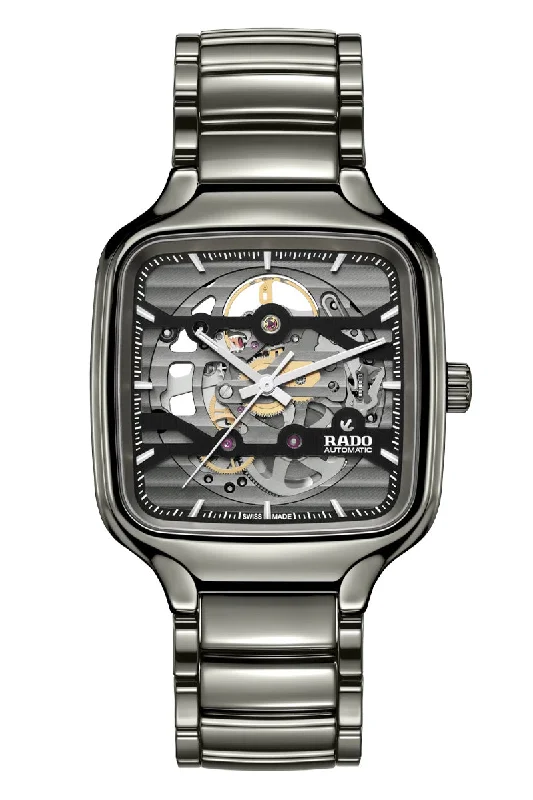 Men's Quartz Movement Dress Watches for Precision Timekeeping-Rado True Square Automatic Skeleton R27125152