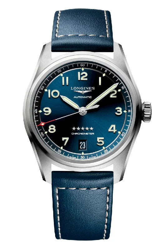 Men's Digital Dress Watches with Modern Looks-Longines Spirit 37mm Automatic Chronometer L3.410.4.93.0