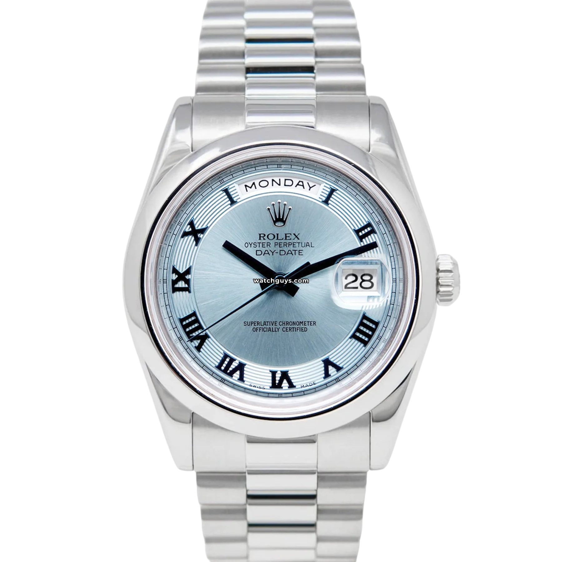 Women's Rolex Holiday Season Style Watches-Rolex Day-Date 218206 Ice Blue